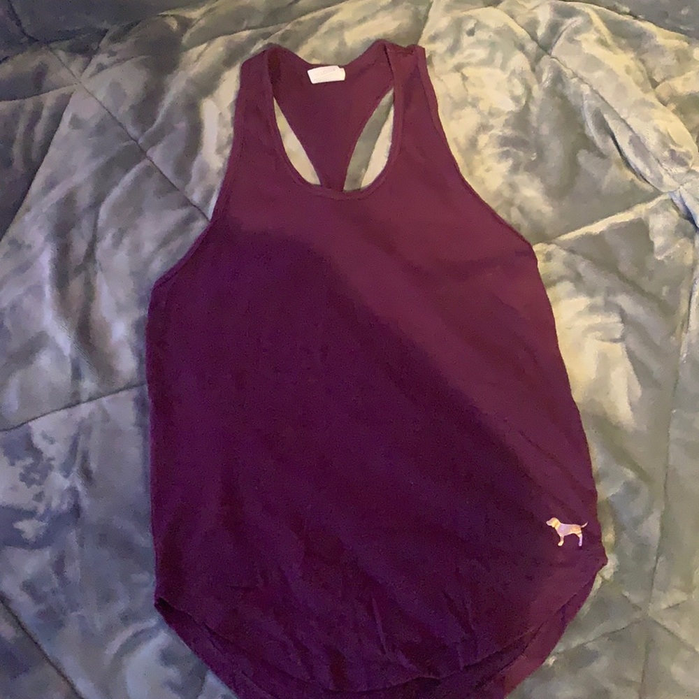 VS PINK burgundy tank top